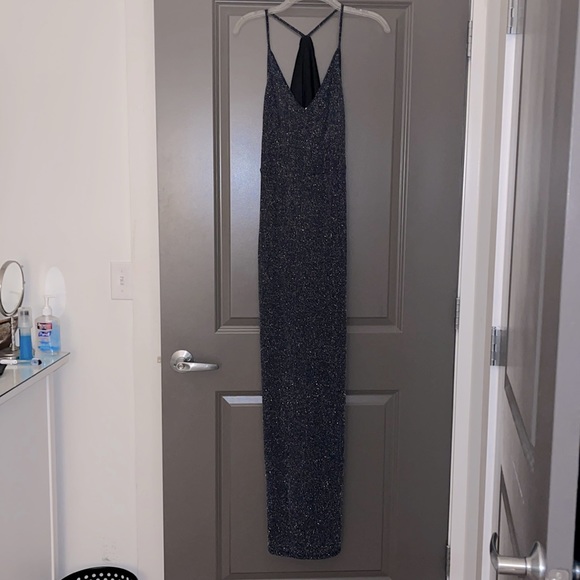 BCBG Generation Sparkly Navy Gown - Picture 1 of 4